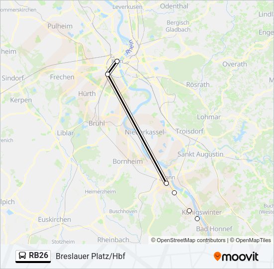 RB26 Bus Line Map