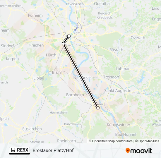 RE5X Bus Line Map