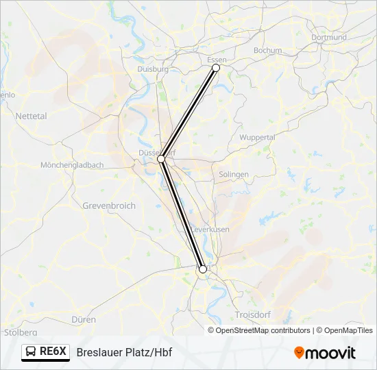 RE6X Bus Line Map