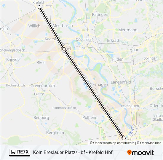 RE7X Bus Line Map