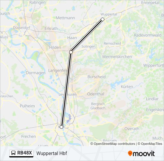 Автобус RB48X: карта маршрута