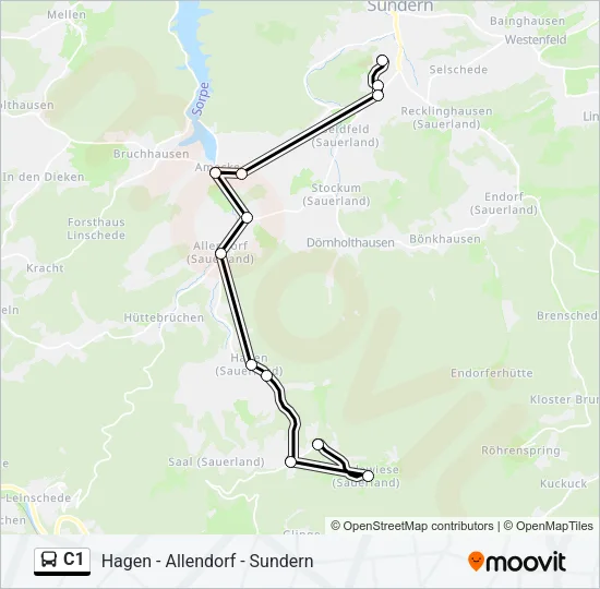 C1 Bus Line Map