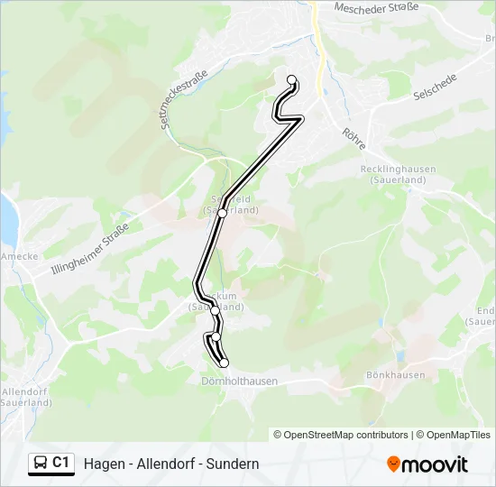 C1 Bus Line Map