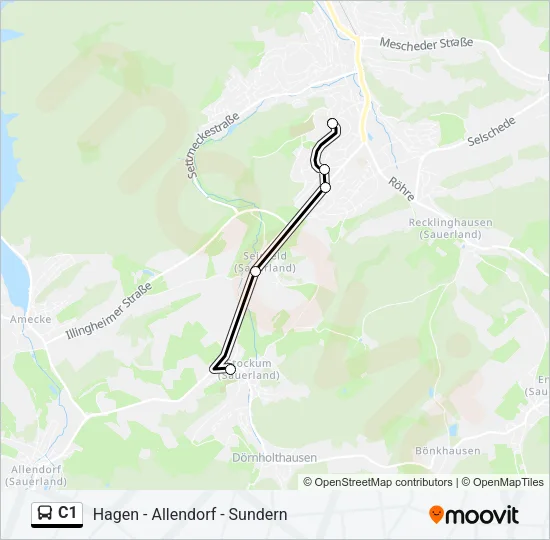 C1 Bus Line Map