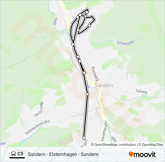 C5 Bus Line Map