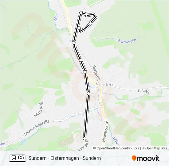 C5 Bus Line Map
