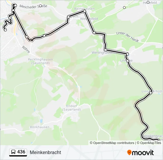 436 Bus Line Map
