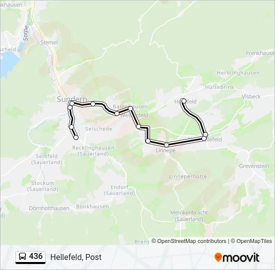 436 Bus Line Map