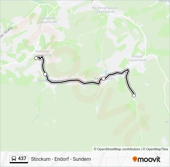 Автобус 437: карта маршрута