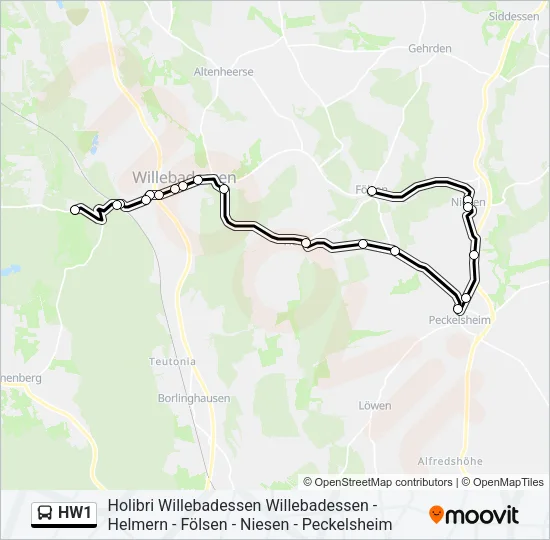 HW1 Bus Line Map