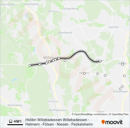 HW1 Bus Line Map