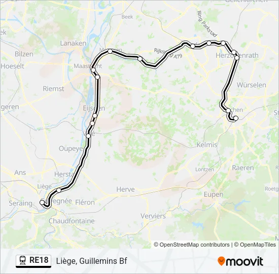 RE18 Train Line Map