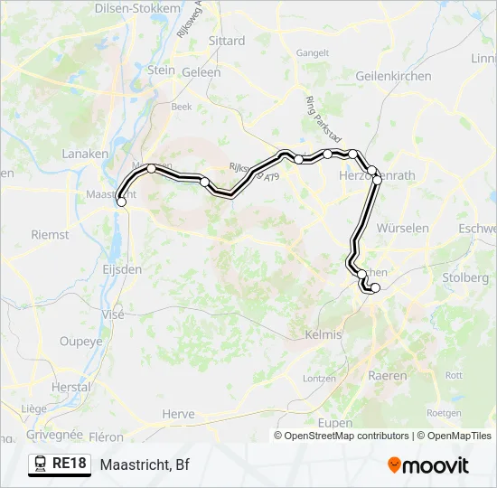 RE18 Train Line Map