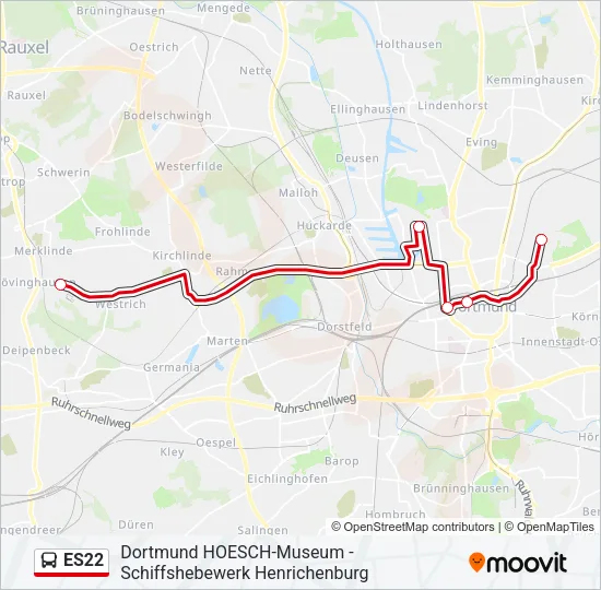 ES22 Bus Line Map