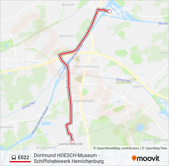 ES22 Bus Line Map