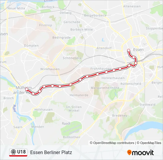 U18 Subway Line Map