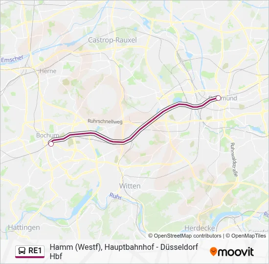 RE1 Bus Line Map