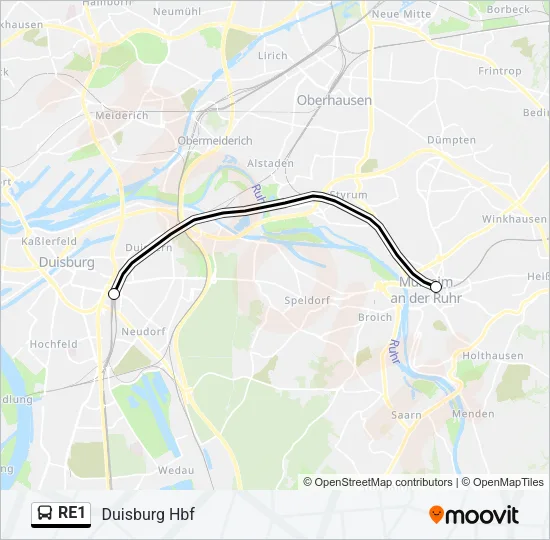RE1 Bus Line Map