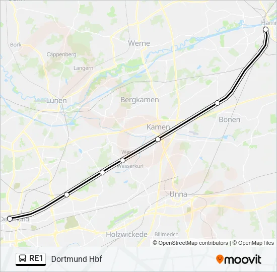 RE1 Bus Line Map