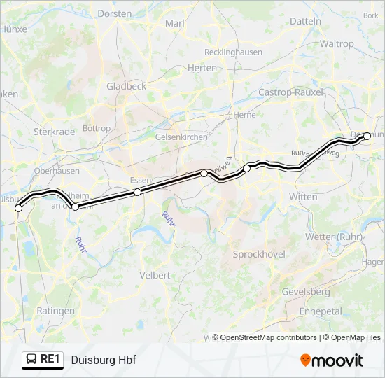 RE1 Bus Line Map