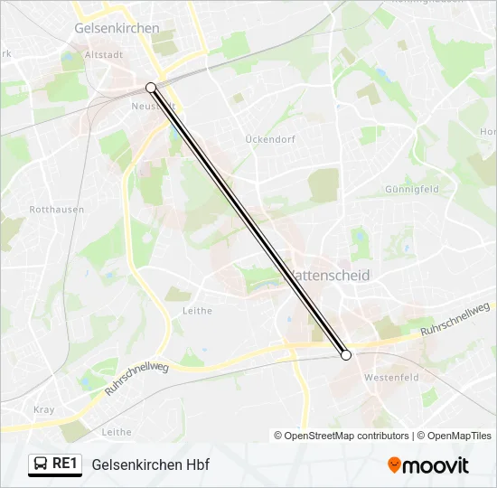 RE1 Bus Line Map