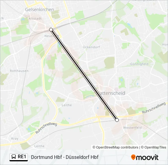 RE1 Bus Line Map