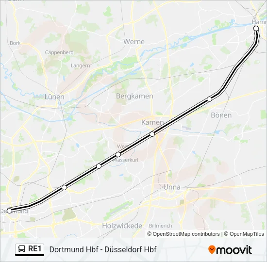 RE1 Bus Line Map