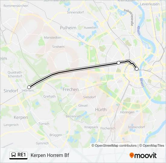 RE1 Bus Line Map
