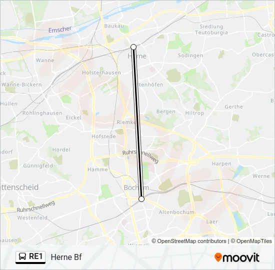 RE1 Bus Line Map