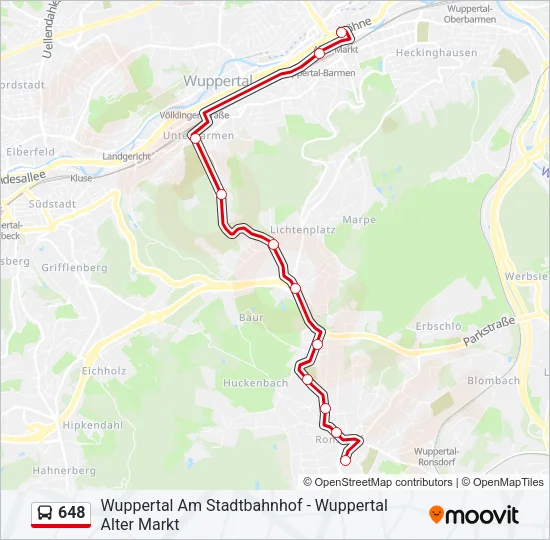 648 Bus Line Map
