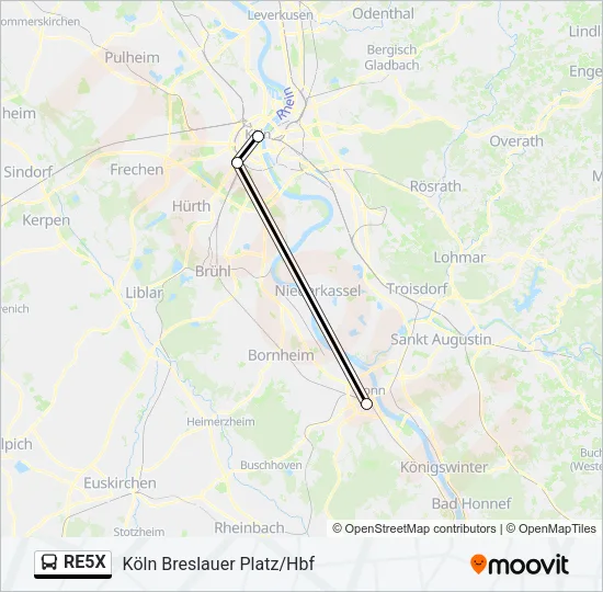 RE5X Bus Line Map