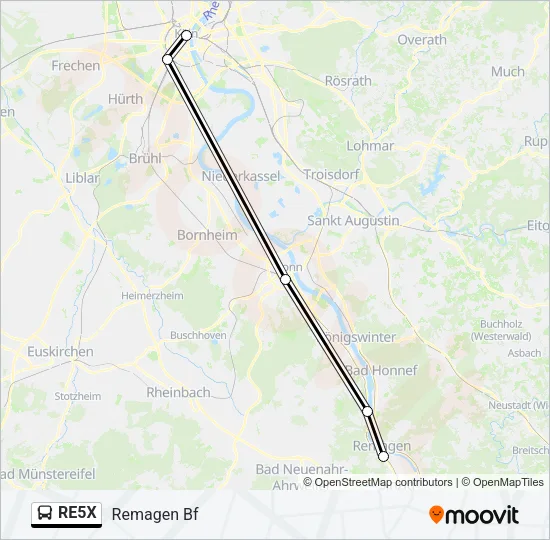 RE5X Bus Line Map