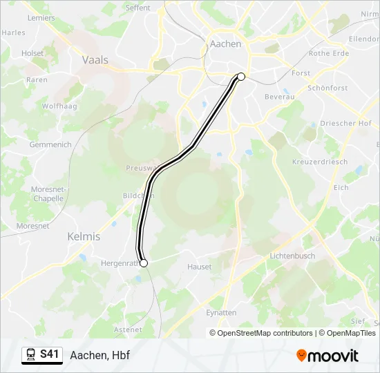 S41 Train Line Map