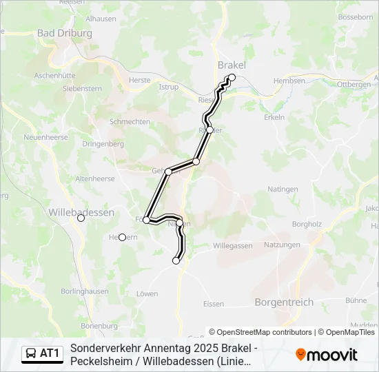 AT1 Bus Line Map