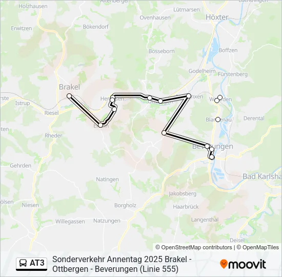 AT3 Bus Line Map