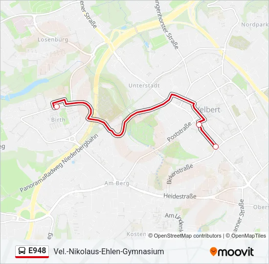 E948 Bus Line Map
