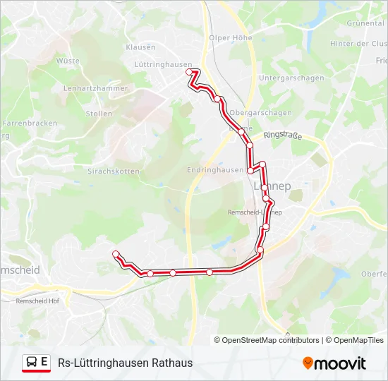 E Bus Line Map