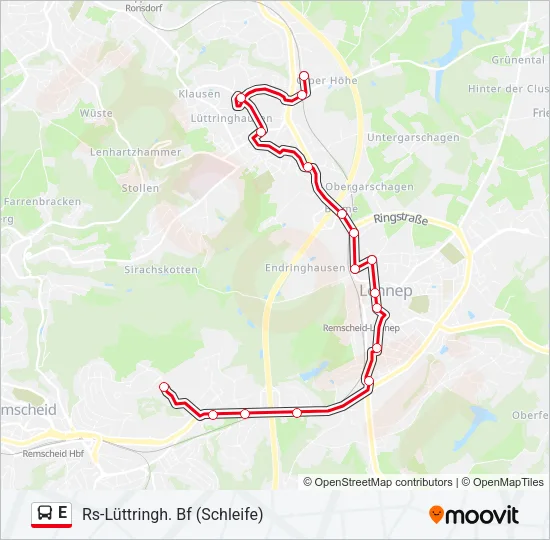 E Bus Line Map