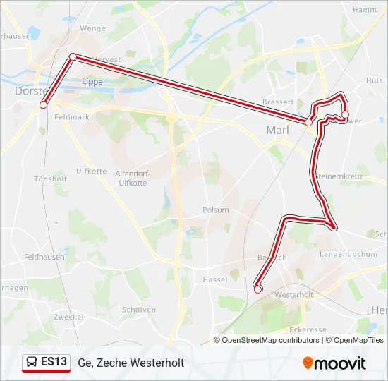 ES13 Bus Line Map