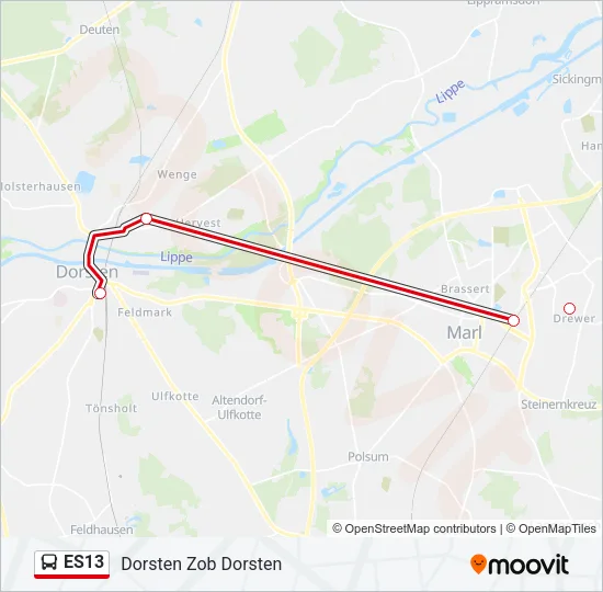 ES13 Bus Line Map