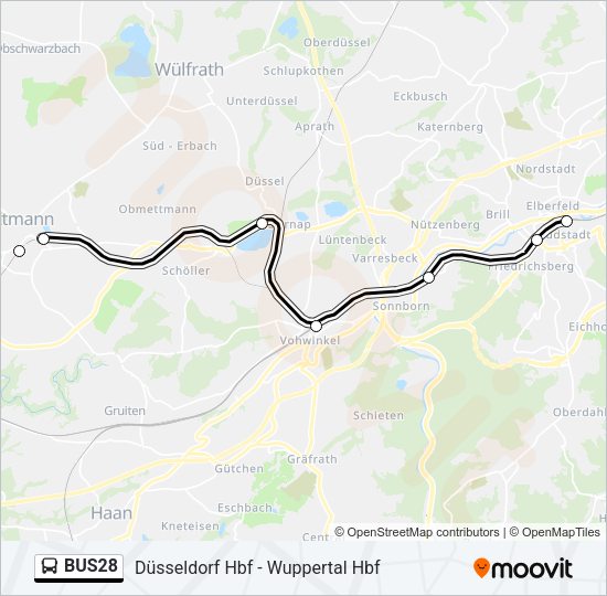 Автобус BUS28: карта маршрута