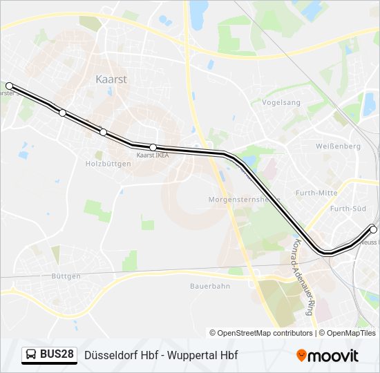 Автобус BUS28: карта маршрута