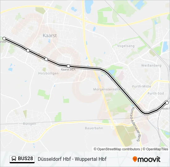 BUS28 Bus Line Map