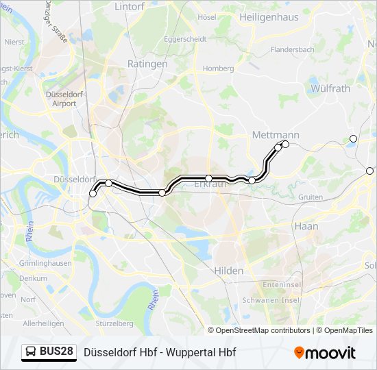 Автобус BUS28: карта маршрута