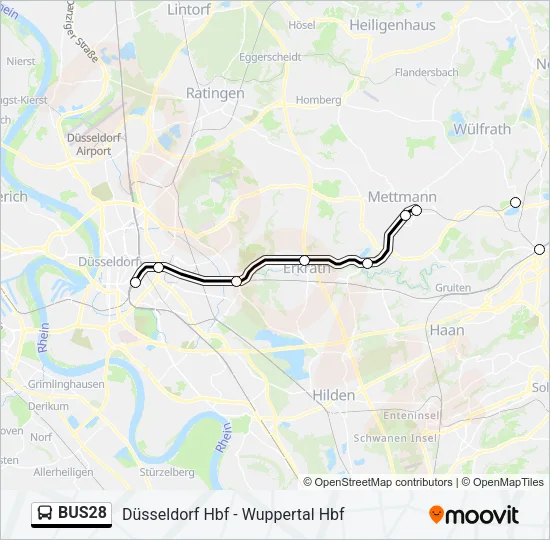 BUS28 Bus Line Map
