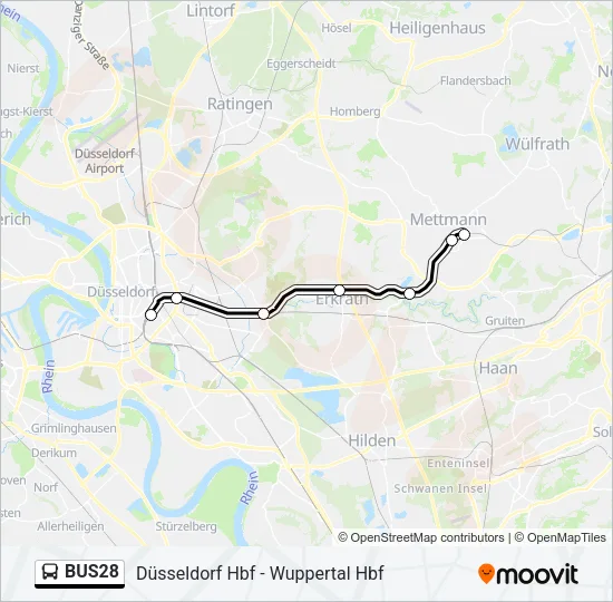 BUS28 Bus Line Map