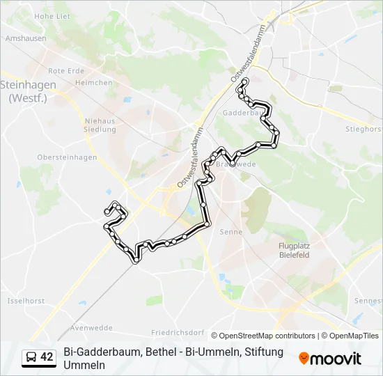 42 Bus Line Map