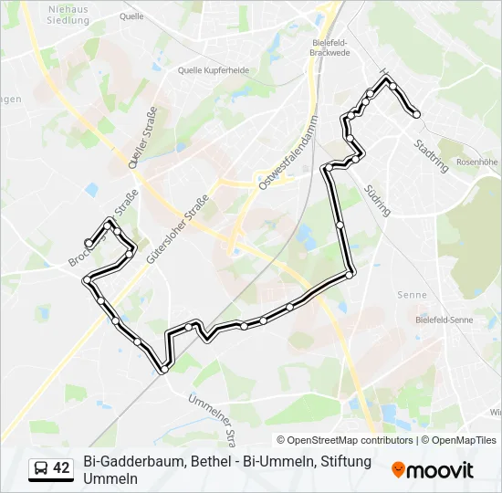 42 Bus Line Map