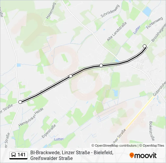 141 Bus Line Map