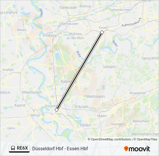 RE6X Bus Line Map